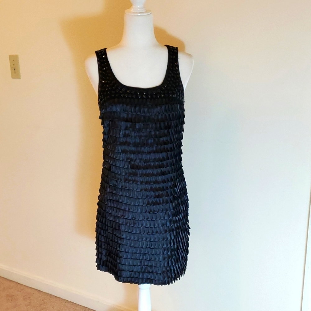 Express Black Textured Mini Dress